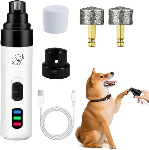 2026 New Dog Nail Clippers صامت، هادئ، مطحنة أظافر للكلاب، كفوف غير مؤلمة للعناية والتنعيم، ماكينة تشذيب أظافر الحيوانات الأليفة الكهربائية للقطط والحيوانات الأخرى، مثالية للكلاب الحساسة من جميع السلالات والأحجام in Kuwait