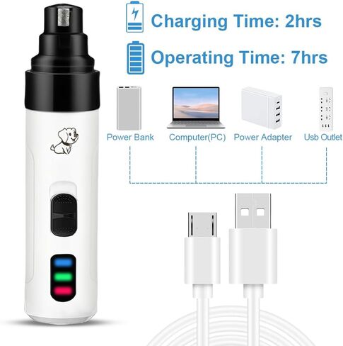 2026 New Dog Nail Clippers صامت، هادئ، مطحنة أظافر للكلاب، كفوف غير مؤلمة للعناية والتنعيم، ماكينة تشذيب أظافر الحيوانات الأليفة الكهربائية للقطط والحيوانات الأخرى، مثالية للكلاب الحساسة من جميع السلالات والأحجام in Kuwait