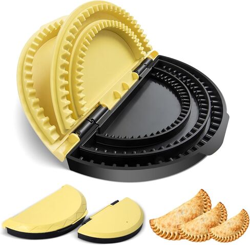 Zenflux 3-in-1 Tortilla Crimper & Press, Quesadilla Maker, Tortilla Sealer, Empanada Press, Create Sealed Quesadillas, Burritos, Dumplings(6/8/10 inch), Black-Yellow in Saudi Arabia
