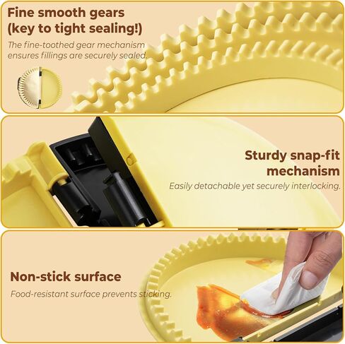 Zenflux 3-in-1 Tortilla Crimper & Press, Quesadilla Maker, Tortilla Sealer, Empanada Press, Create Sealed Quesadillas, Burritos, Dumplings(6/8/10 inch), Black-Yellow in Saudi Arabia
