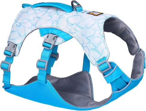 Ruffwear، حزام تبريد المستنقع للكلاب، خفيف الوزن مع تبريد تبخيري للطقس الحار، أزرق حيوي، كبير/كبير جدًا in Kuwait