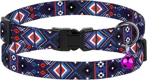 Cat Collar Breakaway 2PCS Adjustable Pattern Tribal Aztec Southwest Safety Pet Collars for Cats Kitten (Southwest + Aztec) in Kuwait