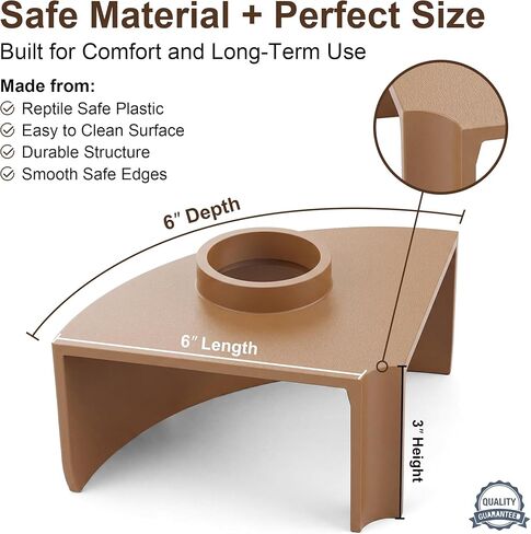 Saillong Premium Leopard Gecko Tank Accessories Reptile Corner Underground Cave Humid Hide & Viewing Cave for Leopard Gecko, Snake Hide Geckos Tank Accessories for Climbing, Shedding & Enrichment in Kuwait