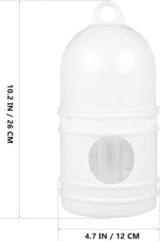 NUOBESTY 2pcs Pigeon Waterer Bird Water Dispenser White Plastic Round Bottom Drinking Cup for Pigeons and Poultry Cage Use in Kuwait