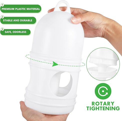 NUOBESTY 2pcs Pigeon Waterer Bird Water Dispenser White Plastic Round Bottom Drinking Cup for Pigeons and Poultry Cage Use in Kuwait