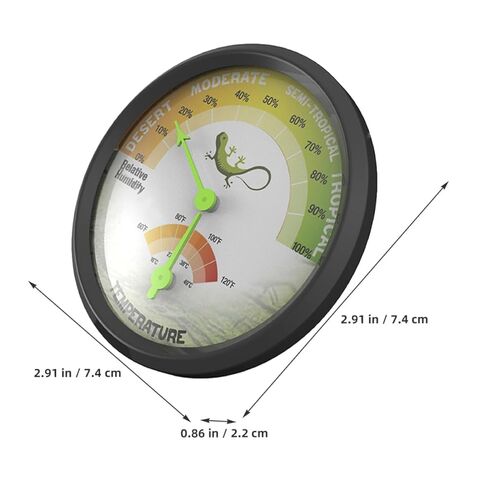 VALICLUD Reptile Thermometer and Hygrometer Analog High-Precision Mechanical Temperature and Humidity Gauge Mini Thermometer for Terrarium Tank Reptile Box Monitoring in Kuwait