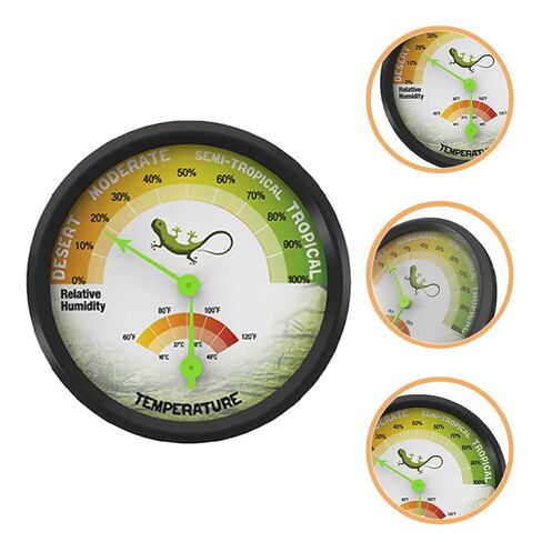 VALICLUD Reptile Thermometer and Hygrometer Analog High-Precision Mechanical Temperature and Humidity Gauge Mini Thermometer for Terrarium Tank Reptile Box Monitoring in Kuwait