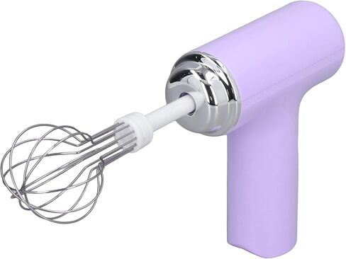 Electric Hand Mixer, Cordless Handheld Whisk, Lightweight Kitchen Tool, Wide Application, 3 Levels for Kitchen (purple) in Kuwait