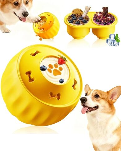 6 Value Pack Enrichment Toys for Dogs Lick Mat, Frozen Bone Power Chew & Frozen Dog Puzzle Toy, Treat Dispensing Slow Feeder Dog Enrichment Toys to Keep Them Busy for Stimulating & Cognitive Toys in Saudi Arabia