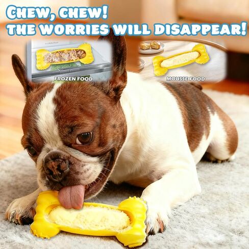 6 Value Pack Enrichment Toys for Dogs Lick Mat, Frozen Bone Power Chew & Frozen Dog Puzzle Toy, Treat Dispensing Slow Feeder Dog Enrichment Toys to Keep Them Busy for Stimulating & Cognitive Toys in Saudi Arabia