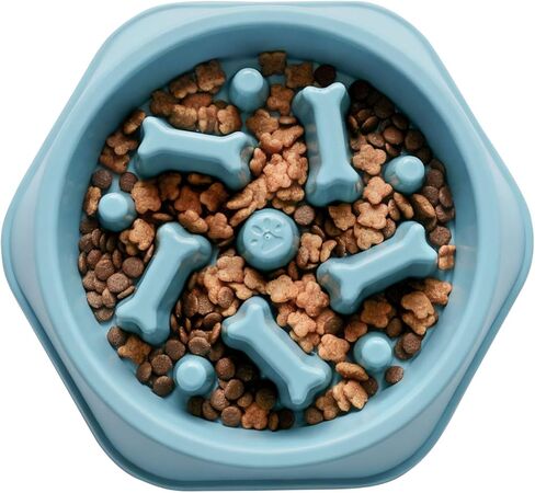 Slow Feeder Dog Bowls Anti Gulping Reduces Gastric Burden Prevents Bloat and Digestive Issues Safe Durable Material Easy to Clean Puppy Slow Feeder Bowl for Healthy Eating Excess Energy Management in Saudi Arabia