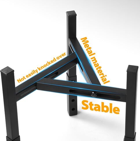 Dog Bowls Elevated, Adjustable Raised Dog Bowl Stand, Metal Elevated Dog Feeding Station for Medium & Large Dogs, Black (Without Bowls) in Kuwait