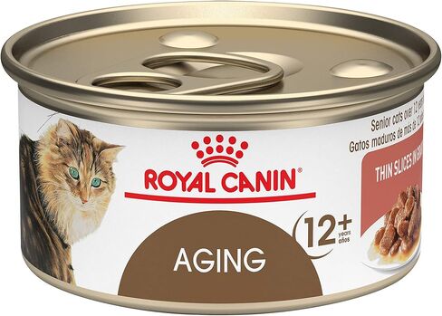 رويال كانين فيلين هيلث نيوتريشن Aging 11+ طعام القطط الرطب لكبار السن، شرائح رقيقة في المرق للقطط فوق 11 عامًا، يدعم الصحة والحيوية المثالية، علبة 3 أونصة، علبة 12 قطعة in Kuwait