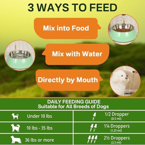 Puyrzoe Dog Flea Treatment Drops, Natural Oral Flea and Tick Prevention for Dogs with Pumpkin Seed, Echinacea, Omega-3/6/9- Support Immunity, Healthy Skin & Coat, Digestion & Overall Wellness in Kuwait