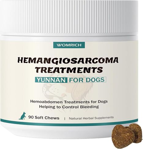 Yunnan Sanqi for Dogs Soft Chew for Hemangiosarcoma, Hemoabdomen, Pericardial Effusion, Cancer Bleeding, Severe Bruising, Ulcer-Related Bleeding, Bloody Stools - 90 Soft Chews in Kuwait