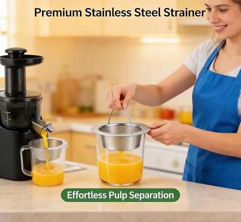 Pulp Strainer for Nama J2 Cold Press Juicer, Secondary Fine Filter Replacement Accessory, 304 Stainless Steel, Easy to Clean Hand Wash Only in Kuwait