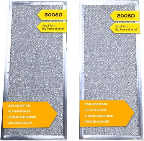 ME18H704SFS/AA, ME18H704SFS/AC, ME18H704SFW/AC, ME18H704SFW/AA, ME18H704SFS/AA Microwave Grease Filter Replacement, 2 Pack Vent Hood Aluminum Mesh Filter, 5-7/8" x 13-3/8" x 1/8" in Kuwait
