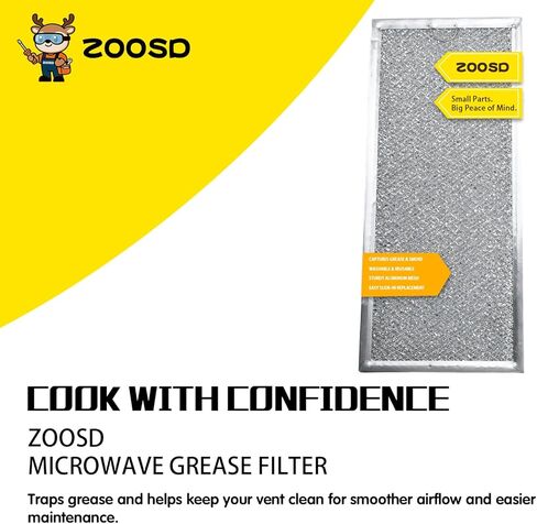 ME18H704SFS/AA, ME18H704SFS/AC, ME18H704SFW/AC, ME18H704SFW/AA, ME18H704SFS/AA Microwave Grease Filter Replacement, 2 Pack Vent Hood Aluminum Mesh Filter, 5-7/8" x 13-3/8" x 1/8" in Kuwait