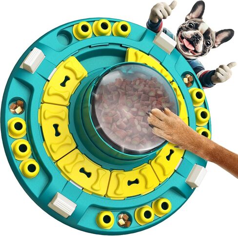KADTC Dog Puzzle Toy, XL Size, 4 Levels of Step-by-Step Challenge, Push-to-Release Treat Dispenser, Beginner to Advanced, Slow Feeder & Mental Stimulation for Smart Dogs Enrichment Toys in Kuwait