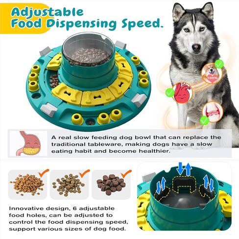 KADTC Dog Puzzle Toy, XL Size, 4 Levels of Step-by-Step Challenge, Push-to-Release Treat Dispenser, Beginner to Advanced, Slow Feeder & Mental Stimulation for Smart Dogs Enrichment Toys in Kuwait