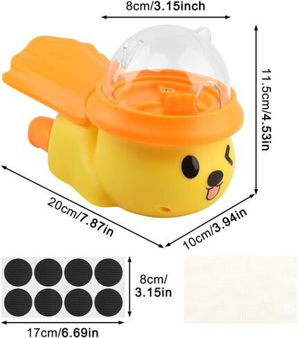 Dog Interactive Treat Dispenser Toy, Interactive Dog Toys Food Puzzle Do g Treat Dispenser Slow Feeder for Small Medium Dogs Cats IQ Training Reduces Bloating for Healthy Eating (Yellow) in Kuwait