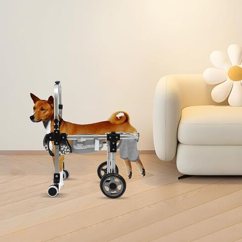 Black Cat Wheelchair Adjustable 2 Wheels Cat Wheelchair for Back Legs,Light Weight Pet Mobility Cart for Medium Cat,Applicable Dog Weight 9.98-12.52kg/22-27.6 lbs (Large B) in Saudi Arabia