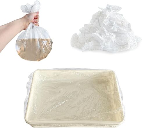 Disposable 50 pcs Small Animal Cage Liners, Rabbit Tray Film Liner Bunny Litter Pan Bags Guinea Pig Cage Toilet Plastic Film for Bird Hamster Chinchilla Hedgehog in Kuwait