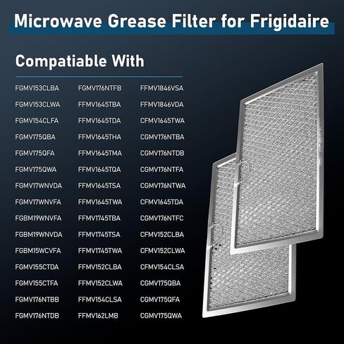 Upgraded ten-layer aluminum mesh Microwave Grease Filter for Frigidaire FFMV1745TWA FFMV1745TSA FFMV1745TWA FFMV1745TFA FFMV1645TWA FFMV1645TSA FFMV1645TWA by TOMOON(2 Pack) in Kuwait