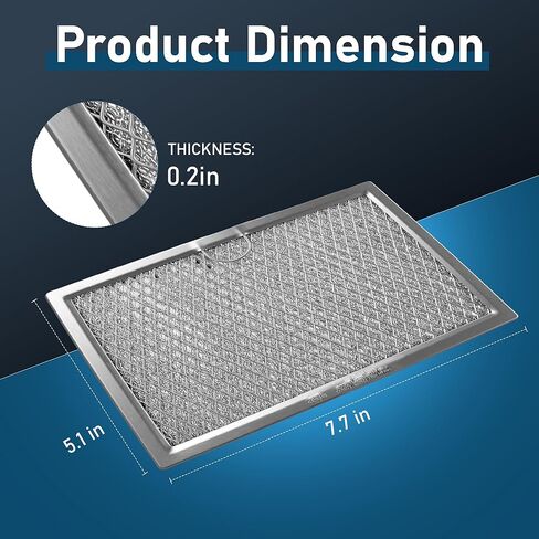 Upgraded ten-layer aluminum mesh Microwave Grease Filter for Frigidaire FFMV1745TWA FFMV1745TSA FFMV1745TWA FFMV1745TFA FFMV1645TWA FFMV1645TSA FFMV1645TWA by TOMOON(2 Pack) in Kuwait