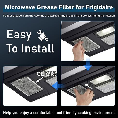 Upgraded ten-layer aluminum mesh Microwave Grease Filter for Frigidaire FFMV1745TWA FFMV1745TSA FFMV1745TWA FFMV1745TFA FFMV1645TWA FFMV1645TSA FFMV1645TWA by TOMOON(2 Pack) in Kuwait