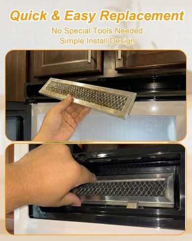 Microwave Filter Replacement Fit for Frigidaire FGMV17WNVFA FMV152KSA FMV152KBA FMV152KMA FMV152KQA FMV152KWA, Microwave Recirculating Filter 2PCS in Kuwait