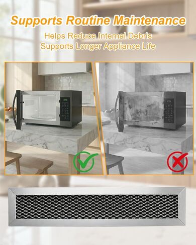 Microwave Filter Replacement Fit for Frigidaire FGMV17WNVFA FMV152KSA FMV152KBA FMV152KMA FMV152KQA FMV152KWA, Microwave Recirculating Filter 2PCS in Kuwait