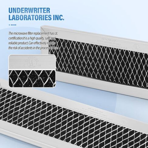 2Pcs Microwave Charcoal Filter Replacement for GE JX81L WB02X11550, Microwave Filter Replacement 10" x 2.375" Air Carbon Filter in Kuwait
