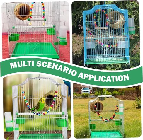 20Pcs Bird Water Dispenser, Large Capacity Automatic Bird Water Feeder, Multifunctional Plastic Cage Accessory Drinker Bottle for Parakeet Lovebirds Canary in Kuwait