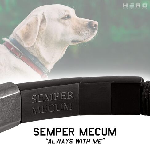 سوار جلدي للرجال من شركة Hero Company - سوار تذكاري للكلاب "Loyal Friend Morse Code" لعيد الأب - يساعد على إقران المحاربين القدامى بالخدمة in Kuwait