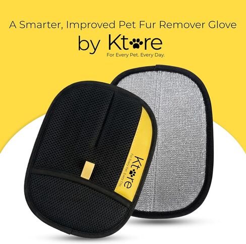 Pet Hair Glove, Thick Mesh and Brushed Fabric with Hard Sponge, 24cm x 18cm, 52g in Kuwait