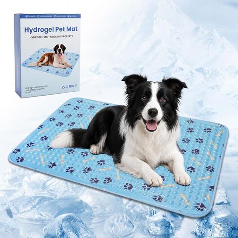 Cooling Mat for Dogs,Self Cooling Dog Bed, Patented Non-Toxic Gel Cooling Pad for Pets, Durable Waterproof Dog Cooling Mat for Small, Medium, Large Dogs and Cats, Indoor Outdoor Summer Use (Medium) in Saudi Arabia