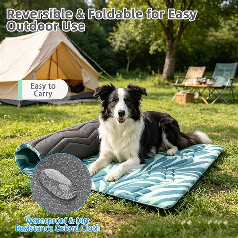 Dog Cooling Mat Extra Large, Q-Max>0.5 Double-Sided Thickened Breathable Cooling Pet Pad for Dogs Cats, 48*28in Washable&Portable Outdoor Dog Bed Kennel Waterproof Bottom for Sofa Crate Playpen Indoor in Kuwait