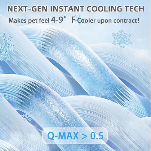 Dog Cooling Mat Extra Large, Q-Max>0.5 Double-Sided Thickened Breathable Cooling Pet Pad for Dogs Cats, 48*28in Washable&Portable Outdoor Dog Bed Kennel Waterproof Bottom for Sofa Crate Playpen Indoor in Kuwait