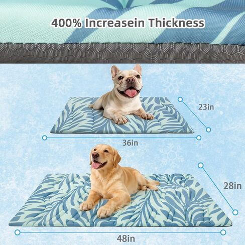 Dog Cooling Mat Extra Large, Q-Max>0.5 Double-Sided Thickened Breathable Cooling Pet Pad for Dogs Cats, 48*28in Washable&Portable Outdoor Dog Bed Kennel Waterproof Bottom for Sofa Crate Playpen Indoor in Kuwait