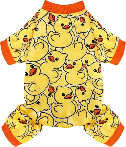 Dog Pajamas Soft Lightweight Dog Onesies Outfit Clothes for Small Medium Large Puppy Pjs for Pet Boys Girls Dogs Cats (XL (Back: 14",Chest: 19.5", Neck: 11.5"), Duck) in Kuwait