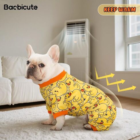 Dog Pajamas Soft Lightweight Dog Onesies Outfit Clothes for Small Medium Large Puppy Pjs for Pet Boys Girls Dogs Cats (XL (Back: 14",Chest: 19.5", Neck: 11.5"), Duck) in Kuwait