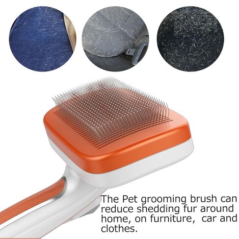 Outtag Self Cleaning Shedding Brush for Dogs, Cats, and Puppies, Deshedding and Hair Removal, Skin Friendly Grooming Tool for Long and Short Haired Pets in Kuwait