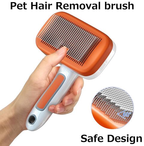 Outtag Self Cleaning Shedding Brush for Dogs, Cats, and Puppies, Deshedding and Hair Removal, Skin Friendly Grooming Tool for Long and Short Haired Pets in Kuwait