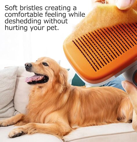 Outtag Self Cleaning Shedding Brush for Dogs, Cats, and Puppies, Deshedding and Hair Removal, Skin Friendly Grooming Tool for Long and Short Haired Pets in Kuwait