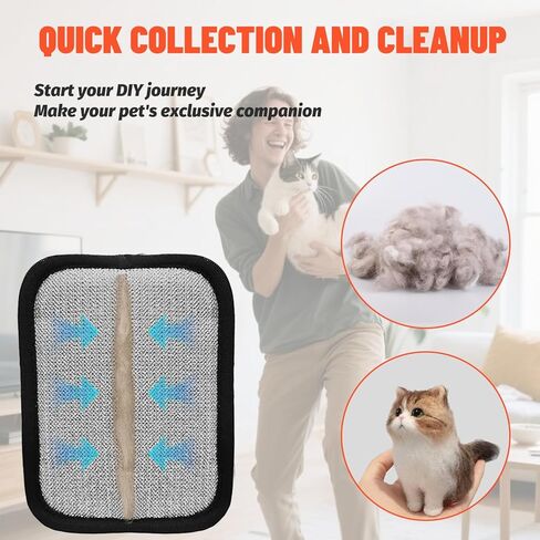 2 Pcs Pet Hair Removal Glove - Upgraded Electrostatic Pet Hair Remover Gloves for Cats & Dogs, Reusable & Washable Magic Brush Pet Hair Removal Tool (Black, L) in Kuwait
