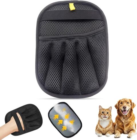 Pet Hair Removal Glove, Pet Hair Remover Gloves for Cats & Dogs Hair Remover, Magic Brush Pet Hair Removal Tool for Furniture, Couch, Car Seats, Clothing(2Pcs) in Kuwait