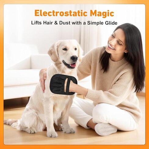 Pet Hair Removal Glove, Pet Hair Remover Gloves for Cats & Dogs Hair Remover, Magic Brush Pet Hair Removal Tool for Furniture, Couch, Car Seats, Clothing(2Pcs) in Saudi Arabia