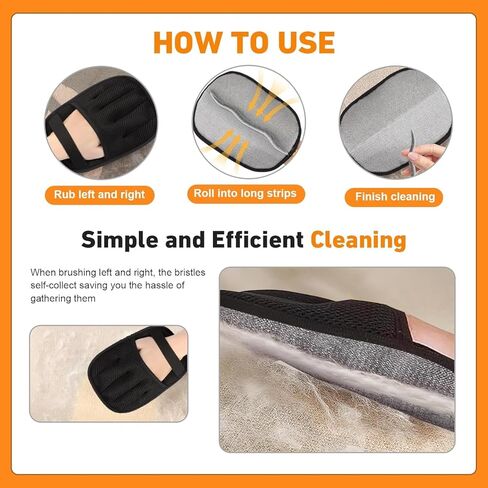 Pet Hair Removal Glove, Pet Hair Remover Gloves for Cats & Dogs Hair Remover, Magic Brush Pet Hair Removal Tool for Furniture, Couch, Car Seats, Clothing(2Pcs) in Saudi Arabia
