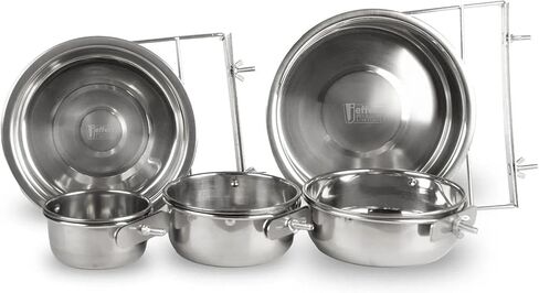 Jeffers Pet Stainless Steel Coop Kennel Cup with Screw On Clamp, 20 Oz – Durable, Rust Resistant Hangable Water & Food Feeder for Kennels, Coops & Cages - Chickens, Duck, Rabbits, Small Animals in Kuwait